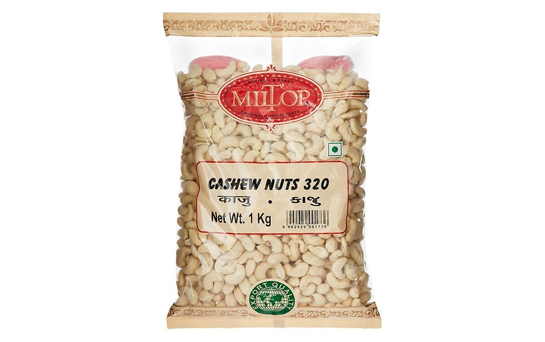 Miltop Cashew Nuts 320    Pack  1 kilogram